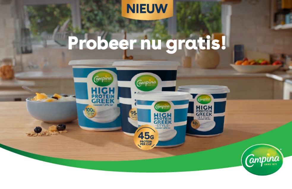 Campina High Protein Greek yoghurt 100% terugbetaald